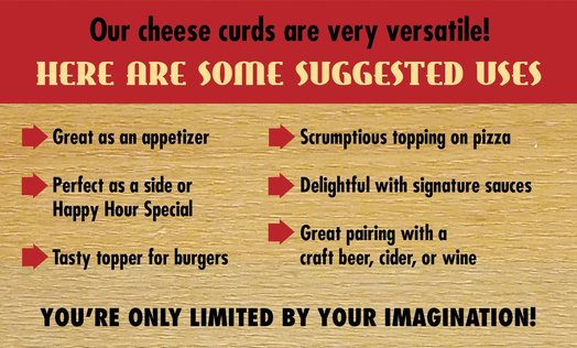 Suggested Uses For Curdtown Cheese Curds